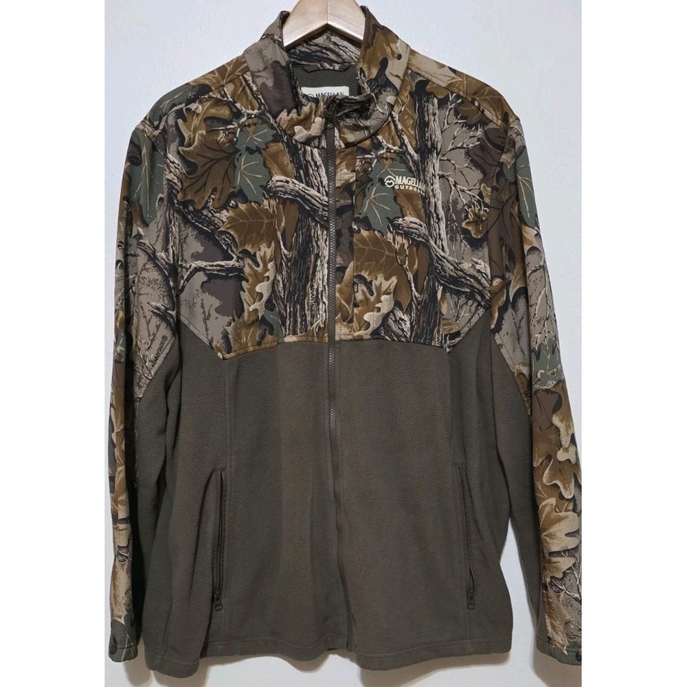 Magellan 1/4 Zip Jacket Realtree Edge Camo Fleece Hunting Gear‎ Coat Thick 2XL